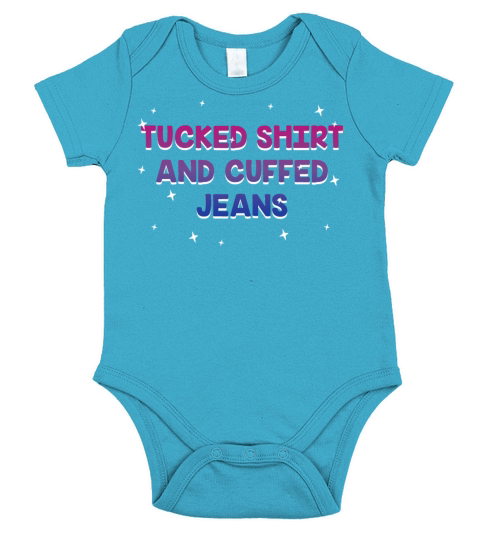 Tucked Shirt and Cuffed Jeans Bisexual LGBTQ Bi Short Sleeve Baby One-Piece