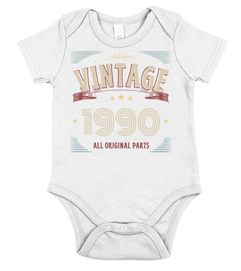 VINTAGE 1990 ALL ORIGINAL PARTS Short Sleeve Baby One-Piece