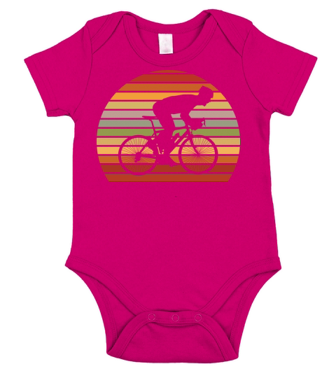 Vintage Bicycle Mountain Bike Bicycling Cyclist Short Sleeve Baby One-Piece