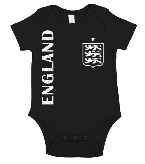 Vintage England Lions Football Crest Short Sleeve Baby One-Piece