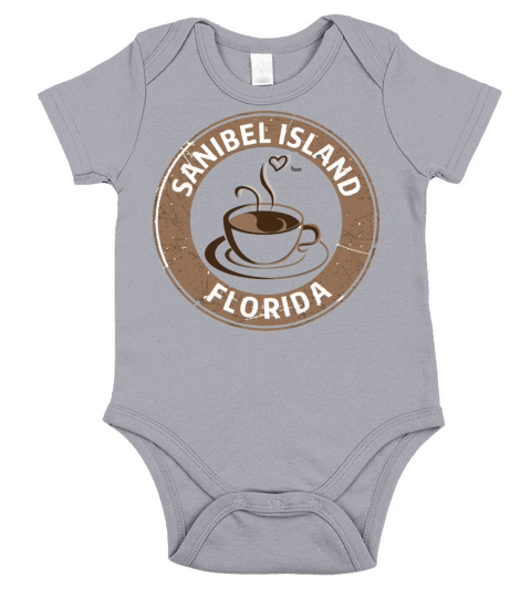 vintage sanibel island florida coffee Short Sleeve Baby One-Piece