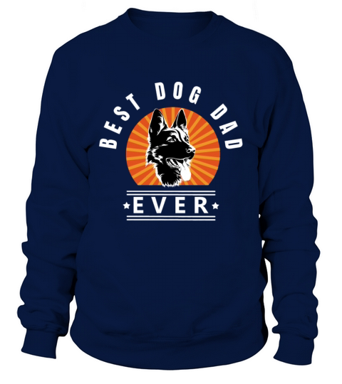 Best Dog Dad Ever German Shepherd Dog Sunburst Sweatshirt Unisex