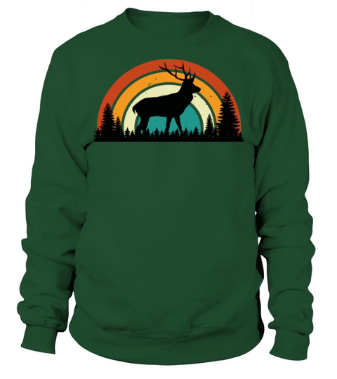 Deer Hunting Retro Vintage Sunset Sweatshirt Unisex