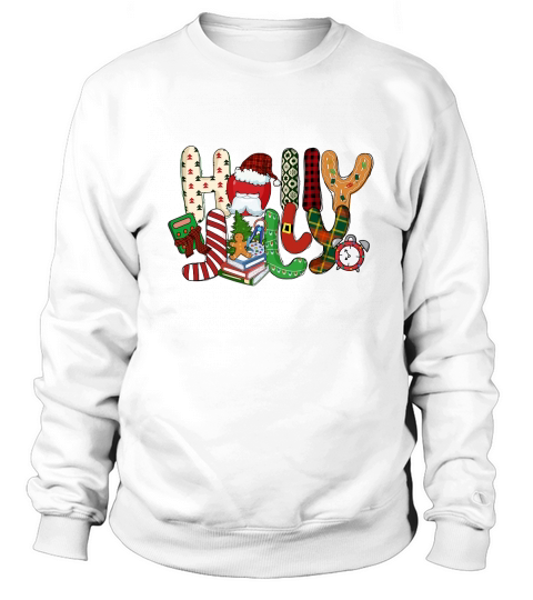 Jolly Teacher Merry Christmas Shirt Sweatshirt Unisex