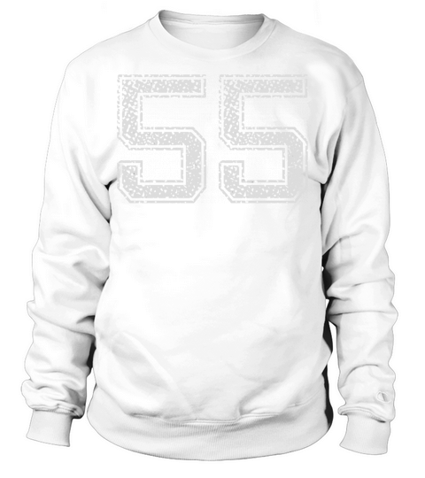 Lucky Number No 55 Numbered Retro Sport Style Gift Sweatshirt Unisex