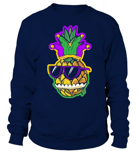 Pineapple Mardi Gras New Orleans Louisiana Sweatshirt Unisex