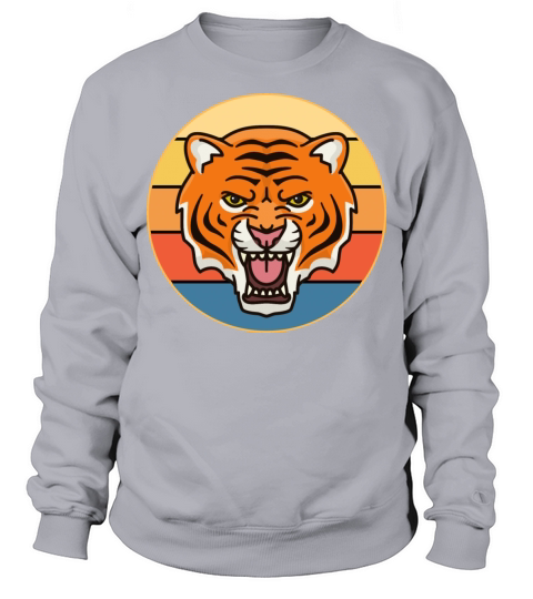 Tiger Big Cat Vintage Retro Sunset Sweatshirt Unisex