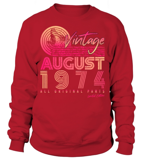 Vintage 1974 August Sweatshirt Unisex
