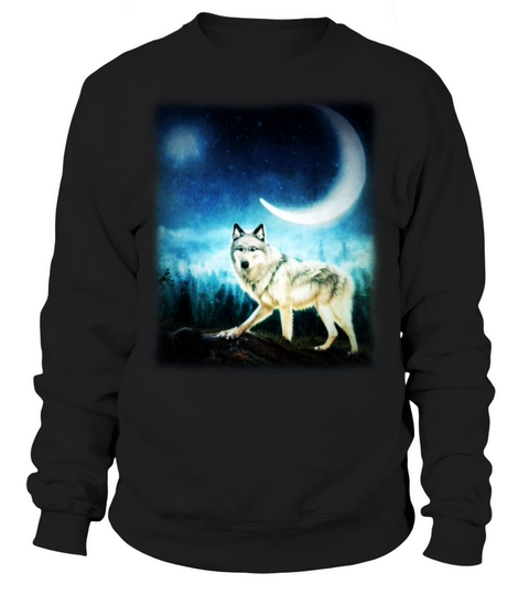 Wolf artwork design predator face imprint Sweatshirt Unisex