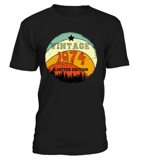 45th Birthday Gifts - Vintage 1974 T Shirt Hiking T-Shirt Unisex