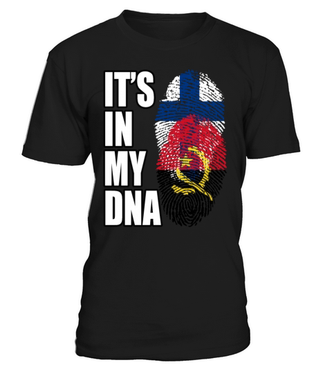 Finland And Angolan Mix Heritage DNA Flag T-Shirt Unisex