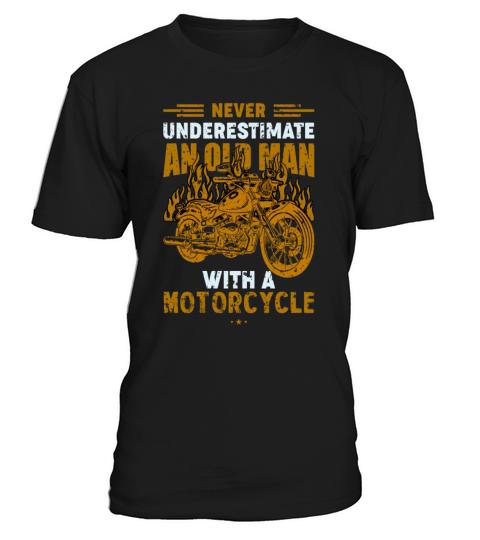 Old Man Motorcycle Rider Retro Vintage Classic T-Shirt Unisex
