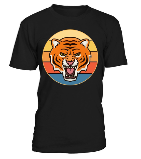 Tiger Big Cat Vintage Retro Sunset T-Shirt Unisex