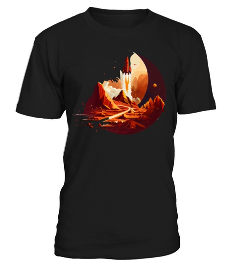 Vintage Space Science Mars Fiction Geek Solar T-Shirt Unisex