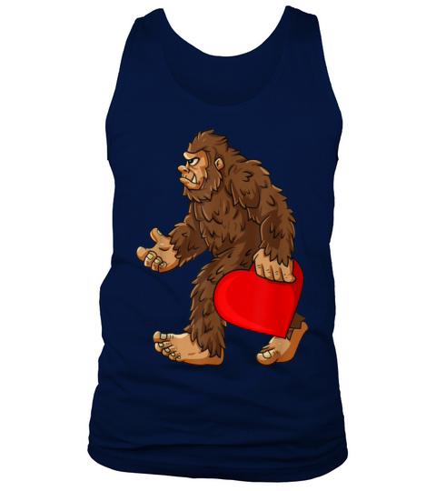 Bigfoot Heart Valentines Day Boys Girls Kids Sasqu Tank Top Unisex