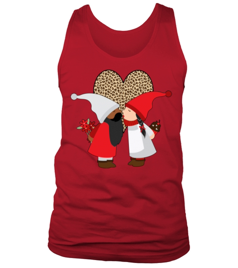 Biracial Couples Gift Valentines Day Gnome Mixed Tank Top Unisex