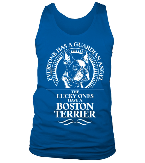 Boston Terrier Guardian Angel Dog quote Tank Top Unisex