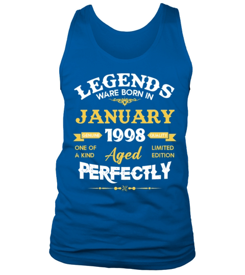 January 1998 Vintage Birthday Present Tank Top Unisex