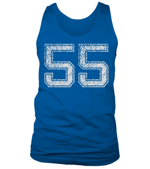 Lucky Number No 55 Numbered Retro Sport Style Gift Tank Top Unisex