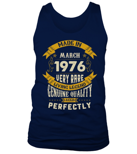 March 1976 Vintage Birthday Present Tank Top Unisex