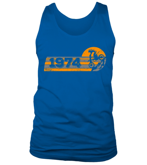 Motorcross Motorcycle Vintage 1974 Birthday Tank Top Unisex