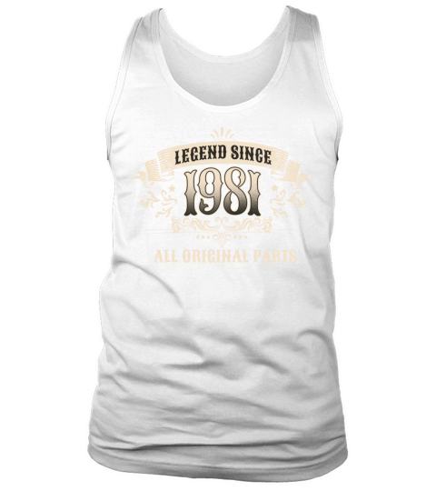 Retro Vintage Birthday Legend Since 1981 Tank Top Unisex