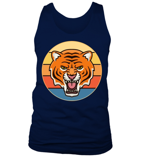 Tiger Big Cat Vintage Retro Sunset Tank Top Unisex