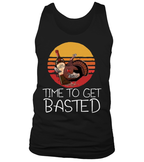 Turkey Time To Get Basted Retro Thanksgiving Men Tank Top Unisex