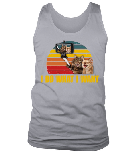 Vintage Retro I Do What I Want My Black Cat Lovers Tank Top Unisex