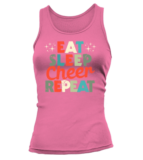 Eat Sleep Cheer Repeat Cheerleader Funny Tank top Woman