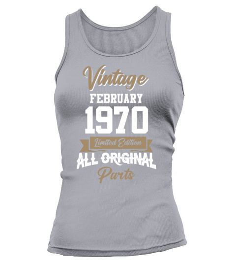 February 1970 Vintage Birthday Present Tank top Woman