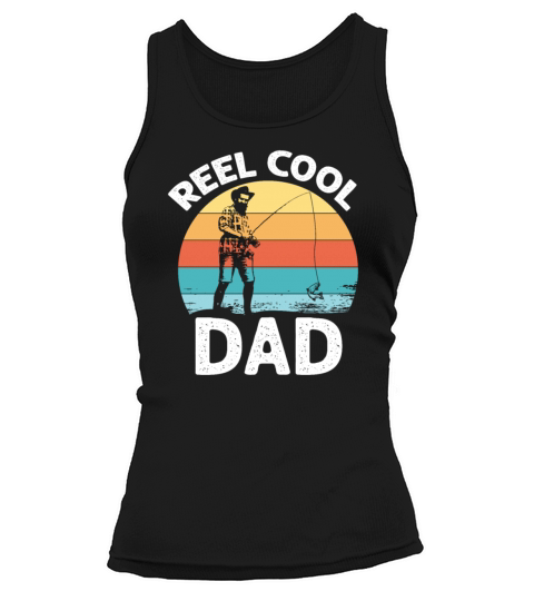 Funny Quote Distressed Vintage Real Cool-Dad Fishi Tank top Woman