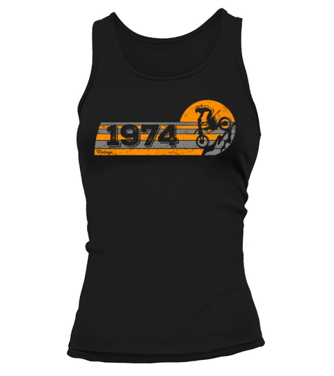 Motorcross Motorcycle Vintage 1974 Birthday Tank top Woman