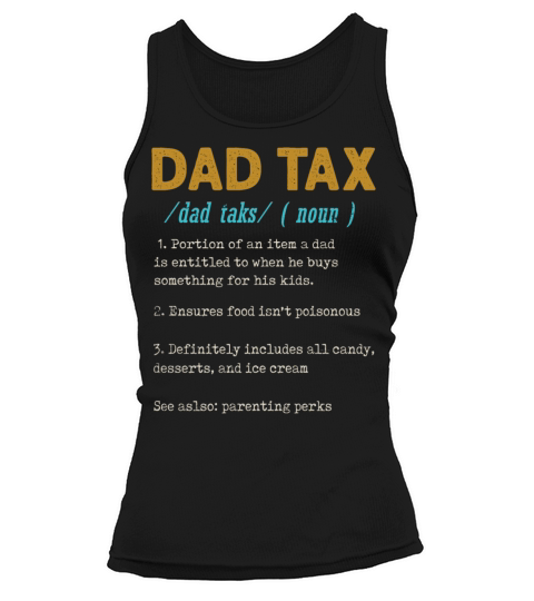 Vintage Dad Tax Definition Men Funny Fathers Day Tank top Woman