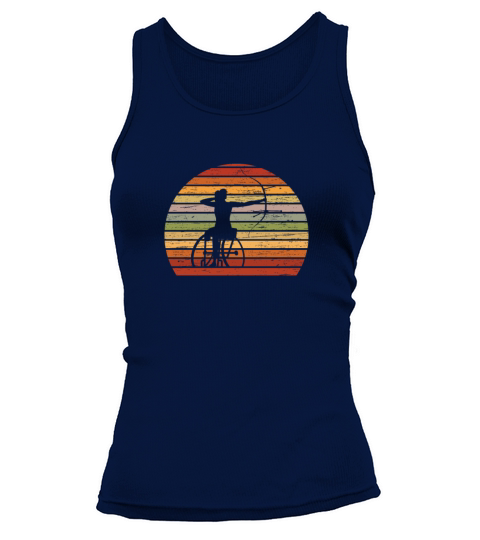 Vintage Paralympic Archery Athlete Sport Game Tank top Woman