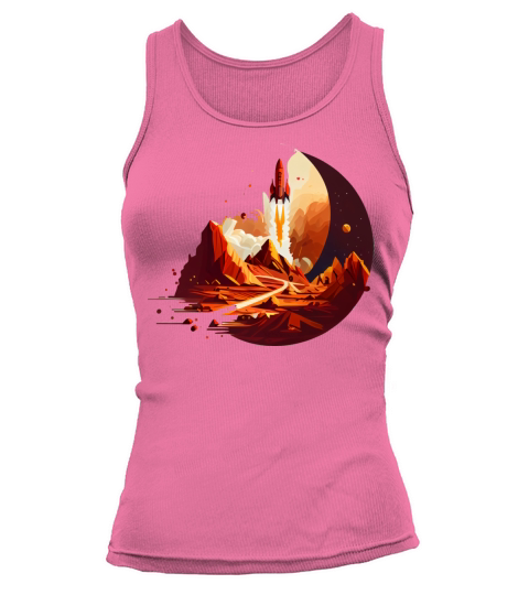 Vintage Space Science Mars Fiction Geek Solar Tank top Woman