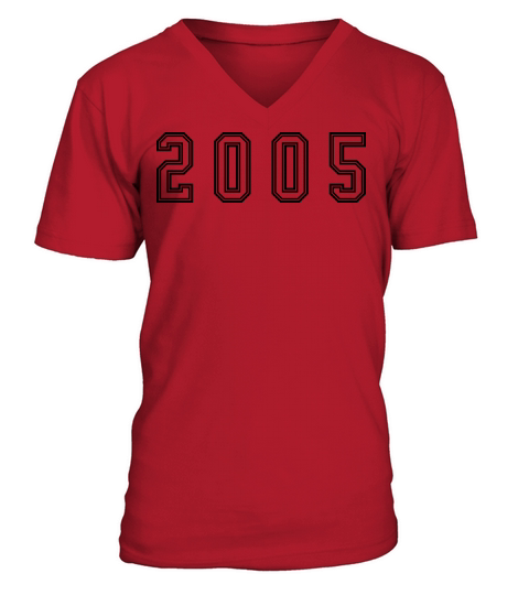 2005 Year Number V-Neck T-shirt