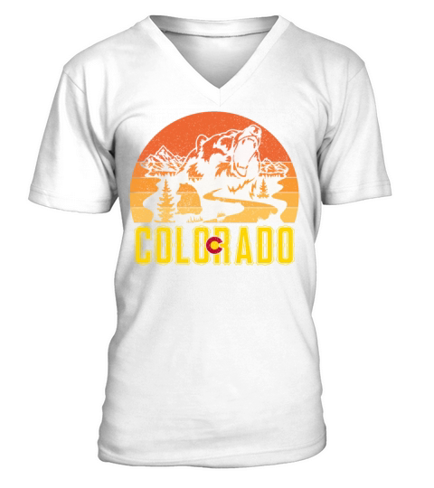 Colorado Wildlife Bear Adventure Mountains Nature V-Neck T-shirt