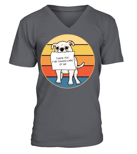 Cute Chihuahua Dog Breed Vintage Retro Sunset V-Neck T-shirt