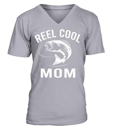 Fishing - Reel Cool Mom V-Neck T-shirt