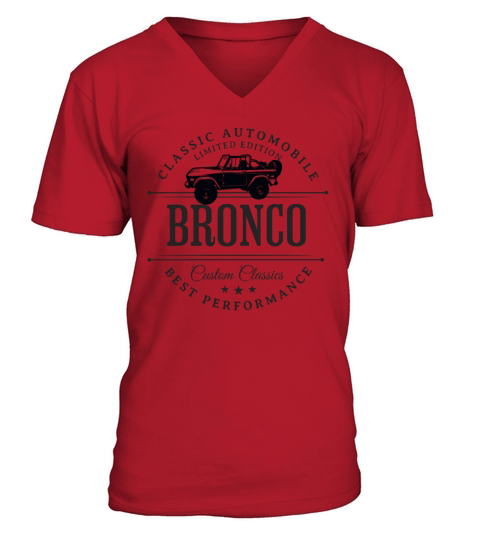 ford bronco hoodies logo vintage sport V-Neck T-shirt