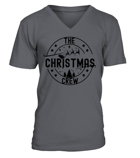 Funny Christmas Tree Crew Grunge Matching Pajama V-Neck T-shirt