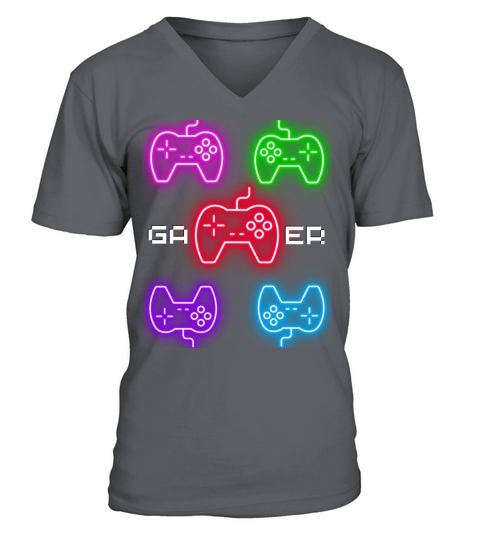 I love playing games I am a cool funny gamer V-Neck T-shirt