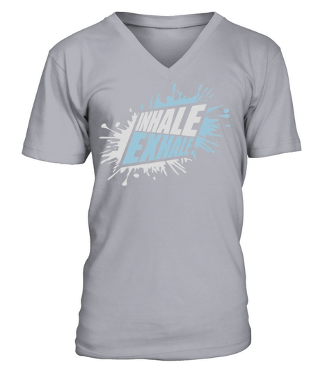 inhale exhale yoga quote V-Neck T-shirt