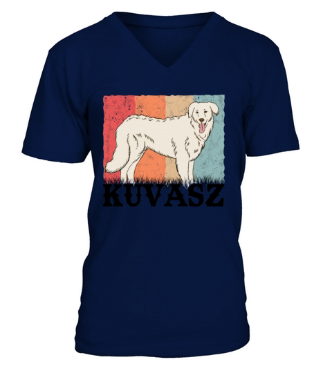 Kuvasz Retro Owner Vintage V-Neck T-shirt