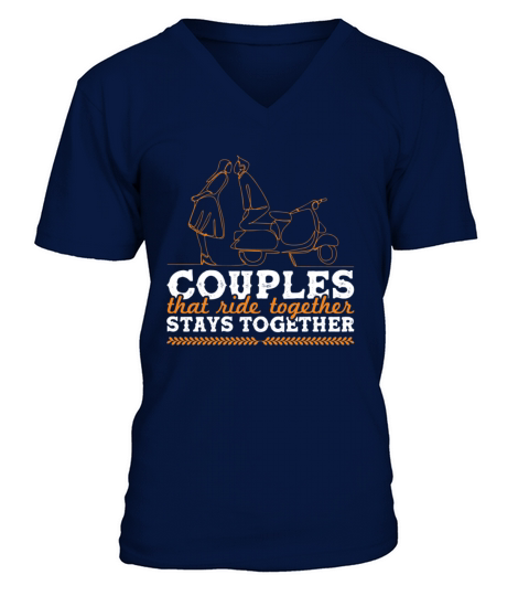 motorcycle couples saying couple V-Neck T-shirt