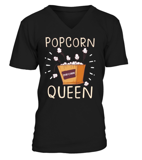 Movie Watching Cinema Popcorn Binge Watching V-Neck T-shirt