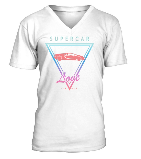 Retro Supercar Love V-Neck T-shirt