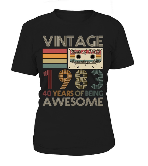 40th birthday vintage 1983 40 years being awesome Women's T-Shirt