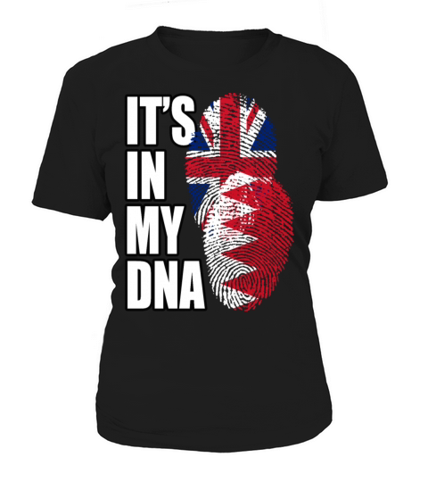Bahraini And British Mix Heritage DNA Flag Women's T-Shirt